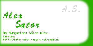 alex sator business card